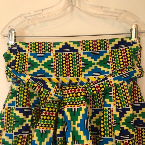 Kayra Imports multi-color kente print skirt sz M - Picture 5 of 9